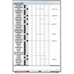 Quartet® Matrix Employee Tracking Board, 34 x 23