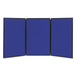 Quartet® Show-It! Display System, 72 x 36, Blue/Gray Surface, Black Frame