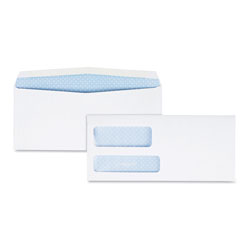 Quality Park Double Window Security-Tinted Check Envelope, #9, Commercial Flap, Gummed Closure, 3.88 x 8.88, White, 500/Box