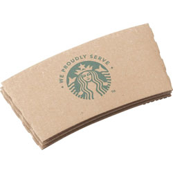 Starbucks Hot Cup Sleeves, 1380/Ct, Brown/We Proudly Serve