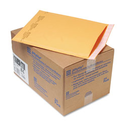 Paper Jiffylite® Jiffylite Self-Seal Bubble Mailer, #4, Barrier Bubble Lining, Self-Adhesive Closure, 9.5 x 14.5, Golden Kraft, 25/Carton