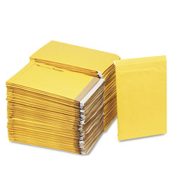 Sealed Air Jiffy Padded Mailer, #5, Paper Lining, Self-Adhesive Closure, 10.5 x 16, Natural Kraft, 100/Carton
