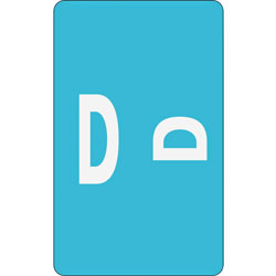 Smead Alpha-Z Color-Coded Second Letter Labels, Letter D, Light Blue, 100/Pack