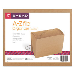 Smead Indexed Expanding Kraft Files, 21 Sections, 1/21-Cut Tab, Letter Size, Kraft