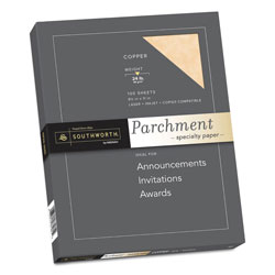 Southworth Parchment Specialty Paper, 24 lb, 8.5 x 11, Copper, 100/Pack