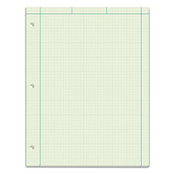TOPS Engineering Computation Pads, Cross-Section Quad Rule (5 sq/in, 1 sq/in), Black/Green Cover, 100 Green-Tint 8.5 x 11 Sheets