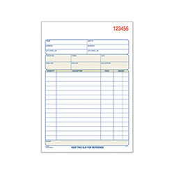 TOPS Sales Order Book, 5-9/16 x 7-15/16, Two-Part Carbonless, 50 Sets/Book