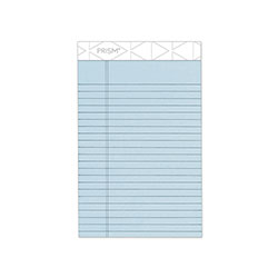 TOPS Prism + Writing Pads, Narrow Rule, 5 x 8, Pastel Blue, 50 Sheets, 12/Pack