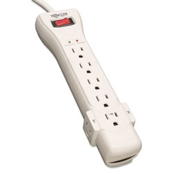 Tripp Lite Protect It! Surge Protector, 7 Outlets, 7 ft. Cord, 2160 Joules, Light Gray