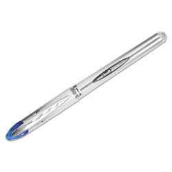 Uni-Ball VISION ELITE Stick Roller Ball Pen, Bold 0.8mm, Blue Ink, White/Blue Barrel