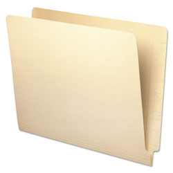 Universal Deluxe Reinforced End Tab Folders, Straight Tab, Letter Size, Manila, 100/Box
