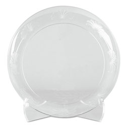 WNA Comet Designerware Plates, Plastic, 6", Clear, 18/PK, 10 PK/CT