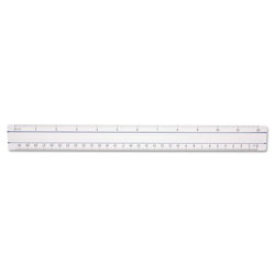 Acme 12" Magnifying Ruler, Standard/Metric, Plastic, Clear
