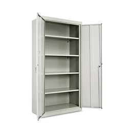 Alera Assembled 72" High Storage Cabinet, w/Adjustable Shelves, 36w x 18d, Light Gray