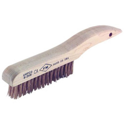 Ampco 4" x 16row Shoe Handlee Rnd Wire Brush -  Ampco Safety Tools, B-399