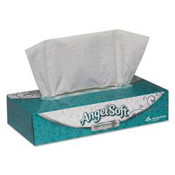 Angel Soft Premium Facial Tissue, Flat Box, White, 100/Box