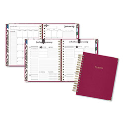 At-A-Glance Harmony Daily Hardcover Planner, 8.75 x 7, Berry Cover, 12-Month (Jan to Dec): 2024