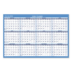 At-A-Glance Horizontal Reversible/Erasable Wall Planner, 36 x 24, White/Blue Sheets, 12-Month (Jan to Dec): 2024