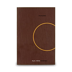 At-A-Glance One-Day-Per-Page Planning Notebook, 9 x 6, Dark Brown/Orange Cover, 12-Month (Jan to Dec): 2024