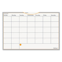 At-A-Glance WallMates Self-Adhesive Dry Erase Monthly Planning Surfaces, 18 x 12, White/Gray/Orange Sheets, Undated