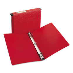 Avery Hanging Storage Flexible Non-View Binder with Round Rings, 3 Rings, 1" Capacity, 11 x 8.5, Red