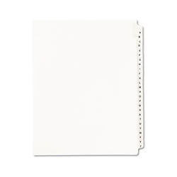 Avery Preprinted Legal Exhibit Side Tab Index Dividers, Avery Style, 26-Tab, A to Z, 11 x 8.5, White, 1 Set