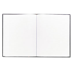 Blueline Executive Notebook with Ribbon Bookmark, 1-Subject, Medium/College Rule, Black Cover, (75) 10.75 x 8.5 Sheets