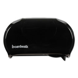 Boardwalk Standard Twin Toilet Tissue Dispenser, 13 x 8 3/4, Black