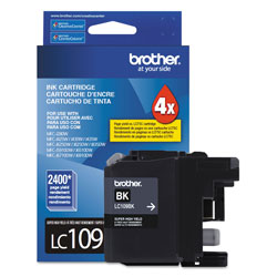 Brother LC109BK Innobella Super High-Yield Ink, 2400 Page-Yield, Black