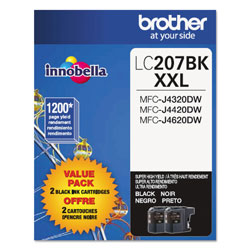 Brother LC2072PKS Innobella™ Super High-Yield Ink, 1200 Page-Yield, Black, 2/PK