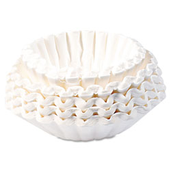 Bunn Flat Bottom Coffee Filters, 12-Cup Size, 250/Pack