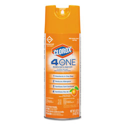 Clorox 4-in-One Disinfectant and Sanitizer, Citrus, 14 oz Aerosol