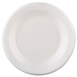 Dart Quiet Classic Laminated Foam Dinnerware, Plate, 10 1/4", White, 125/Pk, 4 Pks/Cs