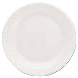 Dart Quiet Classic Laminated Foam Dinnerware Plates, 6 Inches, White, Round, 125/Pack
