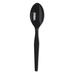 Dixie SmartStock Plastic Cutlery Refill, Spoons, 6", Series-O Heavyweight, Black, 40 Pack, 24 Packs/Carton