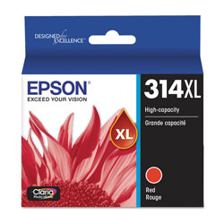 Epson T314XL820S (314XL) Claria High-Yield Ink, 830 Page-Yield, Red