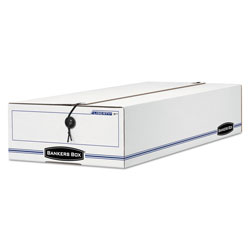 Fellowes LIBERTY Check and Form Boxes, 9.5" x 23.75" x 4.5", White/Blue, 12/Carton
