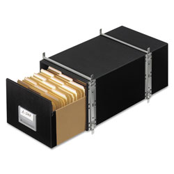 Fellowes STAXONSTEEL Maximum Space-Saving Storage Drawers, Legal Files, 17" x 25.5" x 11.13", Black, 6/Carton