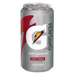 Gatorade Thirst Quencher Can, Fruit Punch, 11.6oz Can, 24/Carton