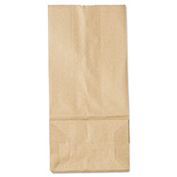 GEN #5 Paper Grocery Bag, 35lb Kraft, Standard 5 1/4 x 3 7/16 x 10 15/16, 500 bags