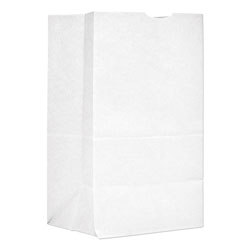 GEN Grocery Paper Bags, 40 lbs Capacity, #20 Squat, 8.25"w x 5.94"d x 13.38"h, White, 500 Bags