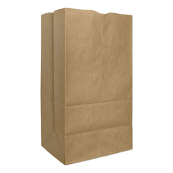 GEN Grocery Paper Bags, 57 lbs Capacity, #25, 8.25"w x 6.13"d x 15.88"h, Kraft, 500 Bags