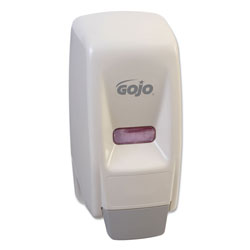 Gojo Bag-In-Box Liquid Soap Dispenser, 800 mL, 5.75" x 5.5" x 5.13", White