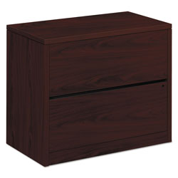 Hon 10500 Series Two-Drawer Lateral File, 36w x 20d x 29.5h, Mahogany