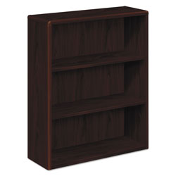 Hon 10700 Series Wood Bookcase, Three Shelf, 36w x 13 1/8d x 43 3/8h, Mahogany