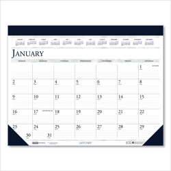 House Of Doolittle Recycled Two-Color Refillable Monthly Desk Pad Calendar, 22 x 18, 2022