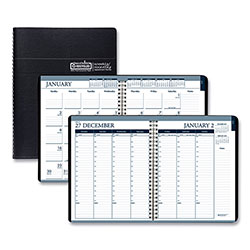 House Of Doolittle 12-Month (Jan to Dec 2024) Wirebound Weekly/Monthly Planner, 11 x 8.5, Black Cover, Recycled