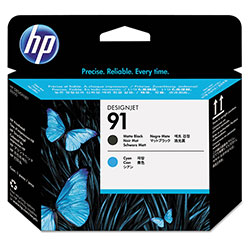 HP 91, (C9460A) Matte Black/Cyan Printhead