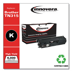 Innovera Remanufactured Black High-Yield Toner Cartridge, Replacement for Brother TN315BK, 6,000 Page-Yield
