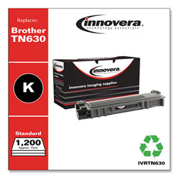 Innovera Remanufactured Black Toner Cartridge, Replacement for Brother TN630, 1,200 Page-Yield